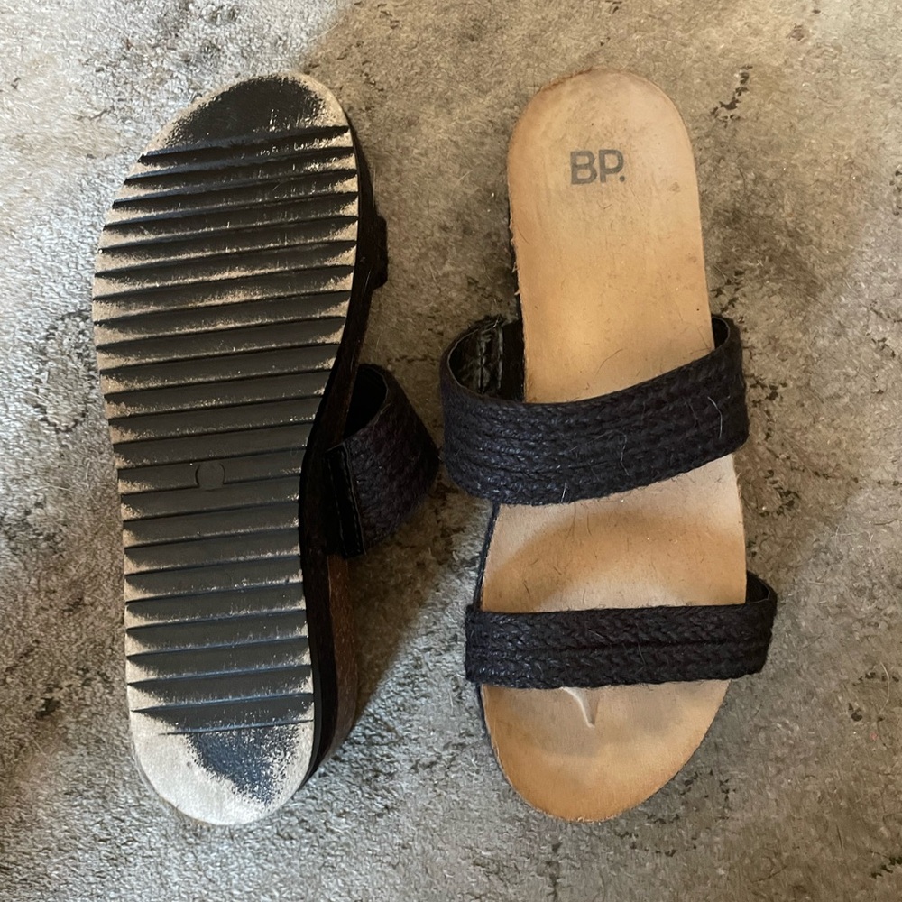 BP Black and Tan Women's Sandals - Picture 3 of 6